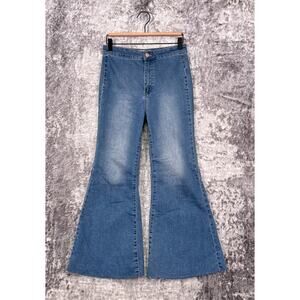 Free People Jeans 27 Womens Just Float On Flare Raw Hem Denim